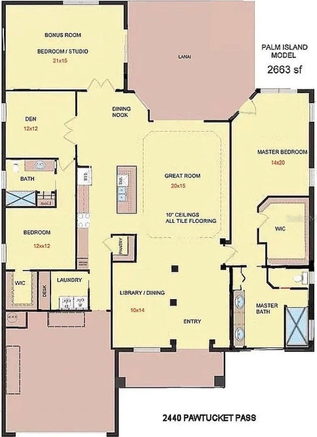 2440 Pawtucket Pass, Mount Dora, FL 32757 - view of property floor plan