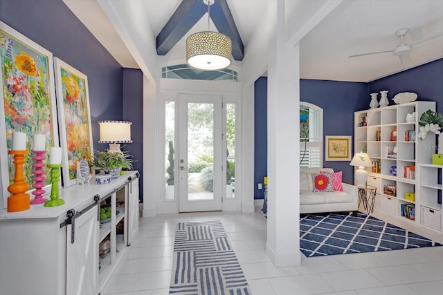 2440 Pawtucket Pass, Mount Dora, FL 32757 - foyer with light tile patterned floors and baseboards