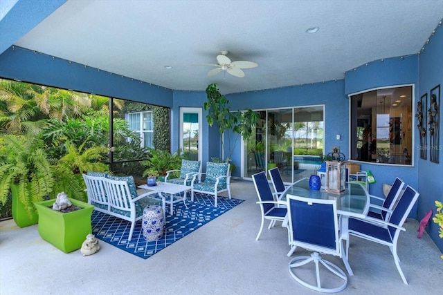 2440 Pawtucket Pass, Mount Dora, FL 32757 - view of patio featuring ceiling fan and outdoor dining space