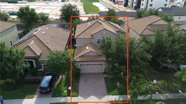 1452 Moon Valley Dr, Davenport, FL 33896 - aerial view of residential area featuring property boundaries highlighted