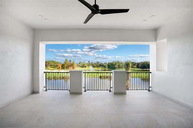 4007 Grande Brick Loop Unit 13, Orlando, FL 32837 - balcony with ceiling fan and a water view