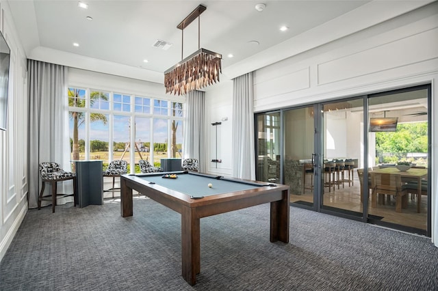 4007 Grande Brick Loop Unit 13, Orlando, FL 32837 - rec room featuring carpet flooring, pool table, and recessed lighting