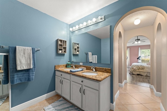 2042 Hayfield Way, Apopka, FL 32712 - full bathroom featuring double vanity, ensuite bath, and tile patterned floors
