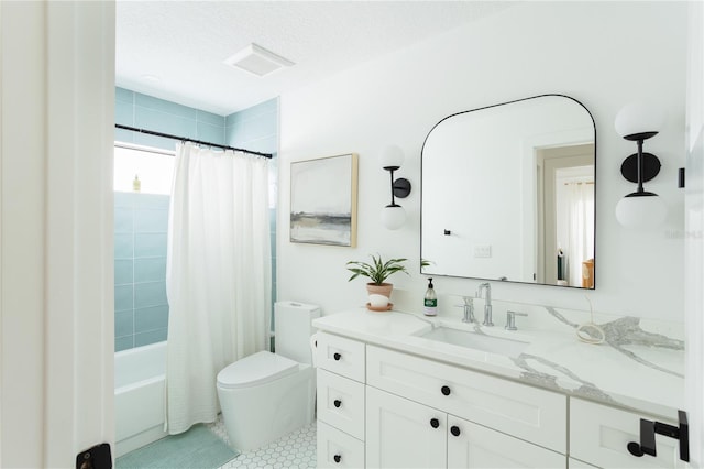 3920 Basswood Dr, Sarasota, FL 34232 - full bath featuring vanity, tile patterned floors, and shower / tub combo