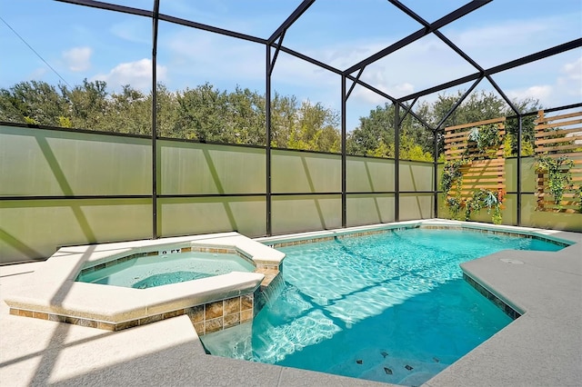 4429 Ganesha Loop, Kissimmee, FL 34746 - view of pool with a pool with connected hot tub and a lanai