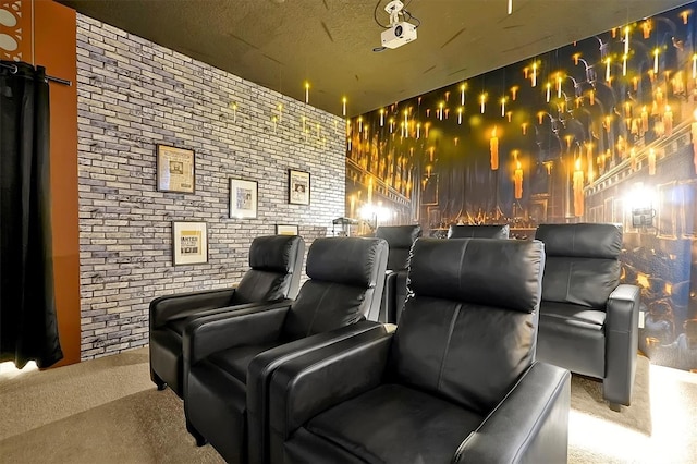 4429 Ganesha Loop, Kissimmee, FL 34746 - home theater featuring carpet and brick wall
