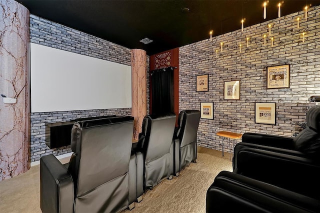 4429 Ganesha Loop, Kissimmee, FL 34746 - home theater featuring carpet floors and brick wall