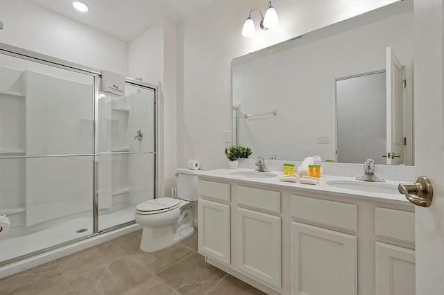 4429 Ganesha Loop, Kissimmee, FL 34746 - full bathroom with double vanity, a shower stall, and tile patterned floors