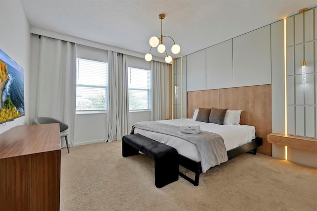 4429 Ganesha Loop, Kissimmee, FL 34746 - bedroom with light colored carpet and a chandelier
