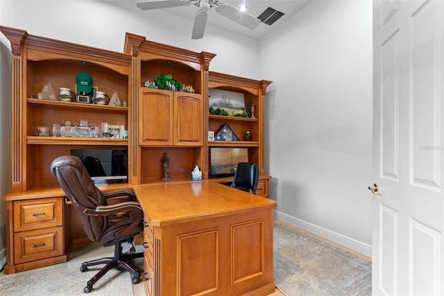 1224 Northern Way, Winter Springs, FL 32708 - home office with ceiling fan and baseboards