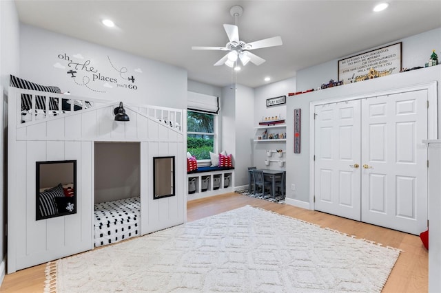 1224 Northern Way, Winter Springs, FL 32708 - bedroom featuring wood finished floors, recessed lighting, and ceiling fan