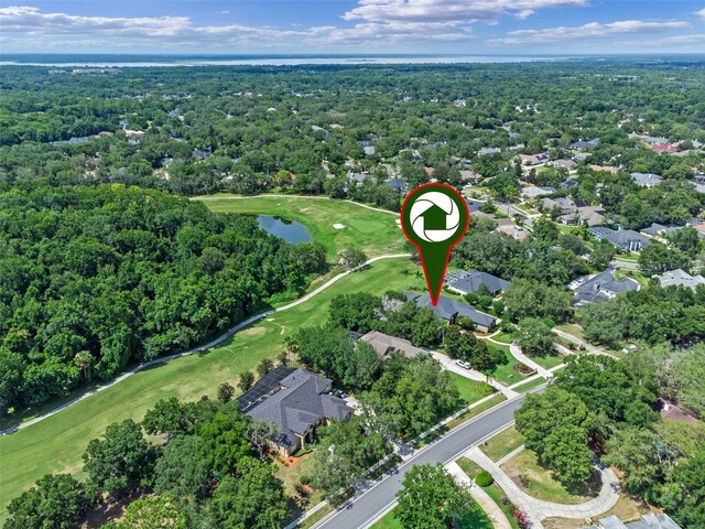 1224 Northern Way, Winter Springs, FL 32708 - aerial view of property and surrounding area with a golf club and a nearby body of water