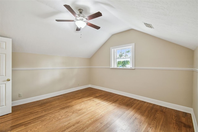 524 S Lakeview Ave, Winter Garden, FL 34787 - bonus room featuring wood finished floors, vaulted ceiling, and ceiling fan