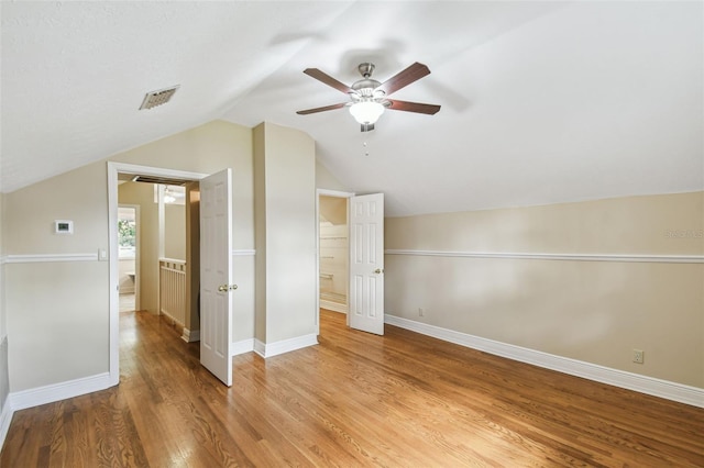 524 S Lakeview Ave, Winter Garden, FL 34787 - bonus room with ceiling fan, light wood-style flooring, and lofted ceiling