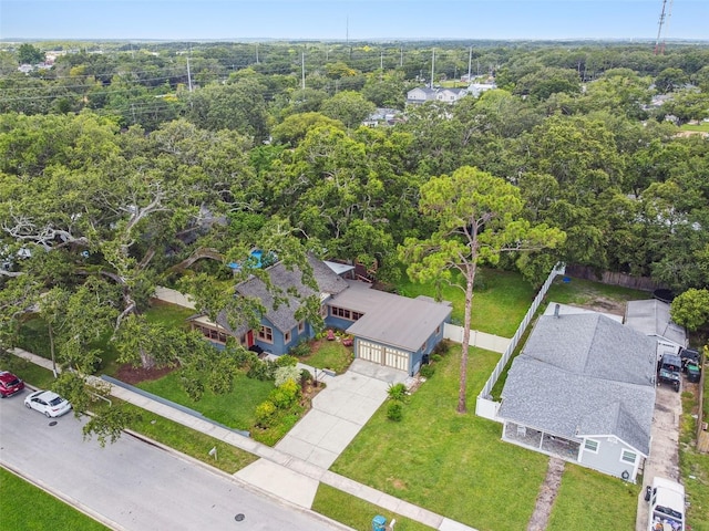 524 S Lakeview Ave, Winter Garden, FL 34787 - aerial view of property and surrounding area featuring a heavily wooded area