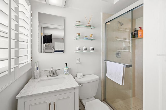 2220 Derbyshire Rd, Maitland, FL 32751 - bathroom featuring vanity and a shower stall