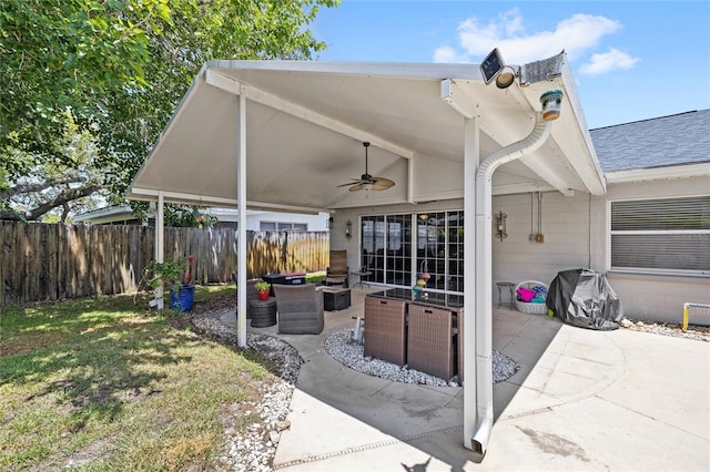 2220 Derbyshire Rd, Maitland, FL 32751 - view of patio featuring a ceiling fan and outdoor lounge area
