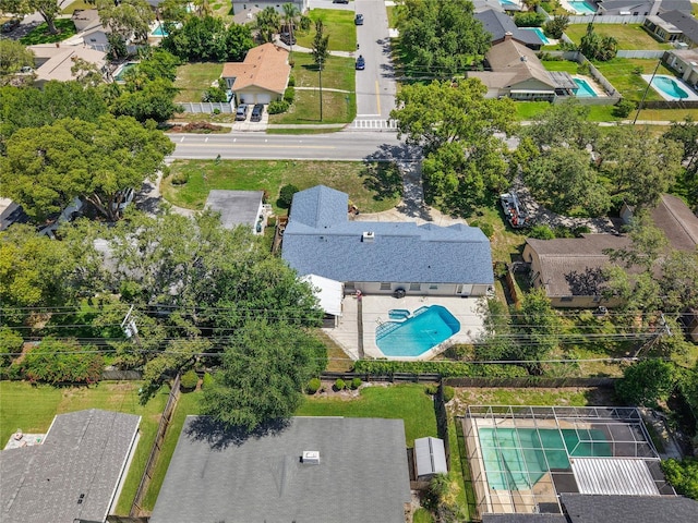2220 Derbyshire Rd, Maitland, FL 32751 - aerial perspective of suburban area featuring a pool