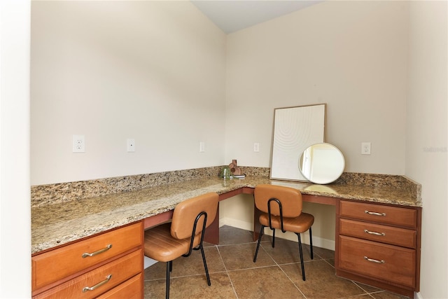 7409 Fairgrove Ave, Windermere, FL 34786 - office area featuring built in study area and tile patterned floors