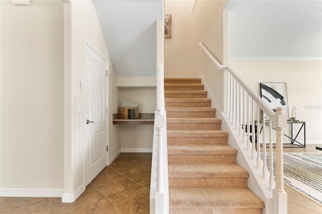 7409 Fairgrove Ave, Windermere, FL 34786 - stairway featuring tile patterned flooring and baseboards