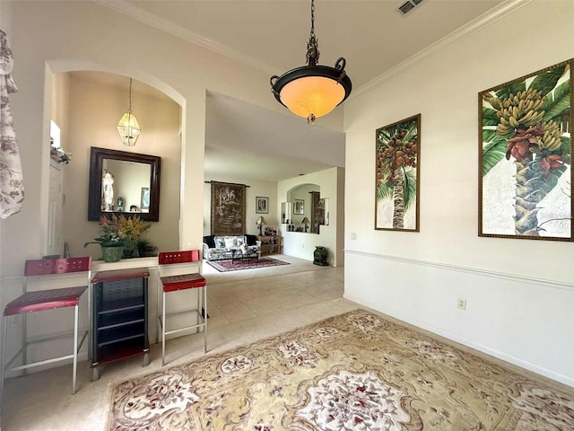 3539 Maple Ridge Loop, Kissimmee, FL 34741 - interior space featuring arched walkways and ornamental molding
