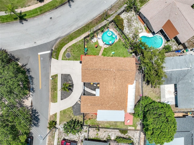 1475 Mars St, Merritt Island, FL 32953 - drone / aerial view of a pool area