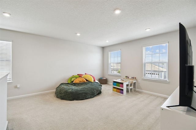 2056 Airedale Way, Lake Alfred, FL 33850 - game room featuring carpet flooring, a textured ceiling, and recessed lighting