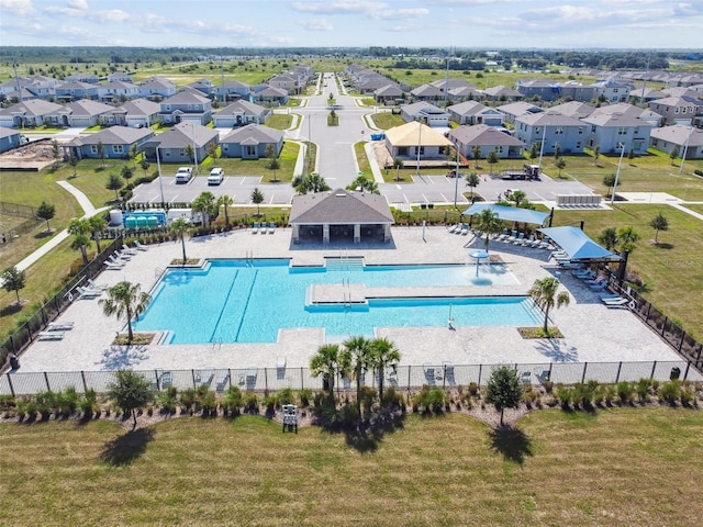 2056 Airedale Way, Lake Alfred, FL 33850 - aerial perspective of suburban area featuring a pool area