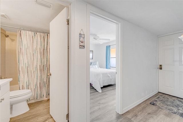 2700 Ocean Shore Blvd Unit 515, Ormond Beach, FL 32176 - entrance foyer featuring light wood finished floors and a ceiling fan
