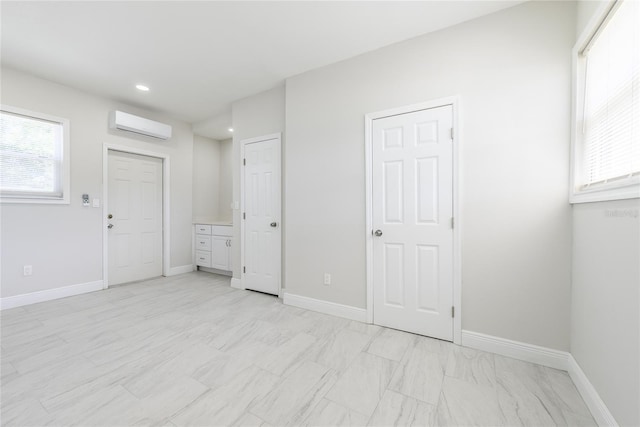 226 Palmyra Dr, Orlando, FL 32807 - unfurnished bedroom featuring a wall unit AC, multiple windows, and recessed lighting