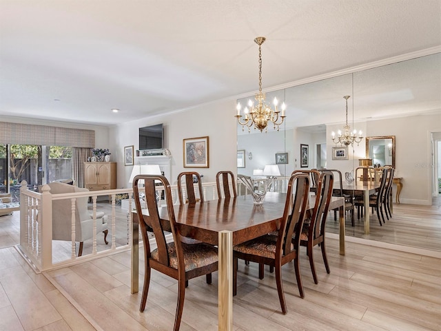 235 S Shadowbay Blvd, Longwood, FL 32779 - dining room featuring a chandelier, light wood finished floors, and crown molding