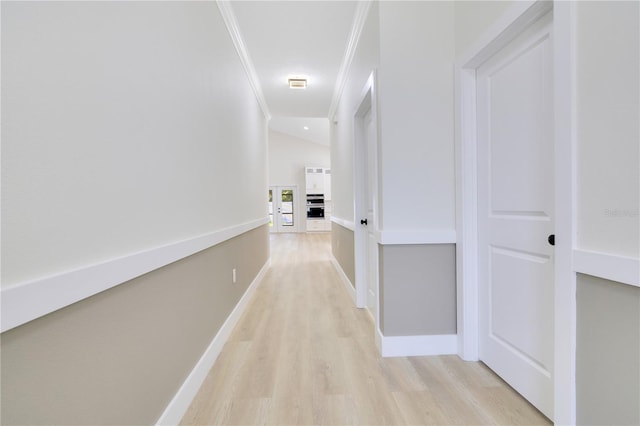 3507 W Jefferson St, Orlando, FL 32805 - hall featuring ornamental molding and light wood-style floors