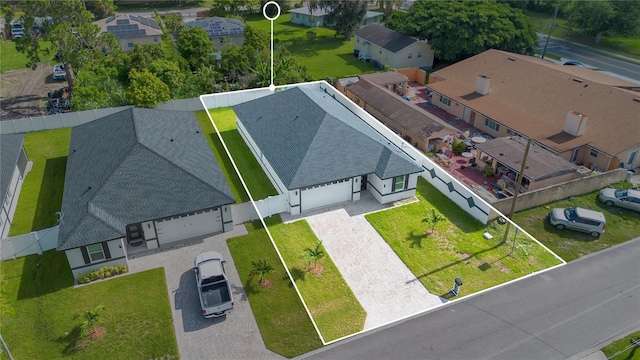 3507 W Jefferson St, Orlando, FL 32805 - aerial perspective of suburban area with property boundaries highlighted