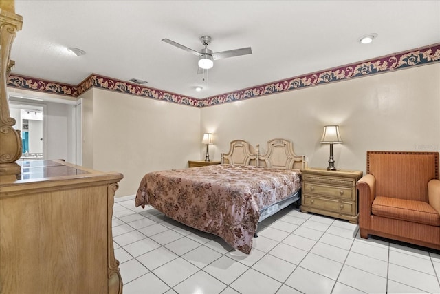 5324 Barefoot Path, Kissimmee, FL 34746 - bedroom featuring light tile patterned flooring and ceiling fan