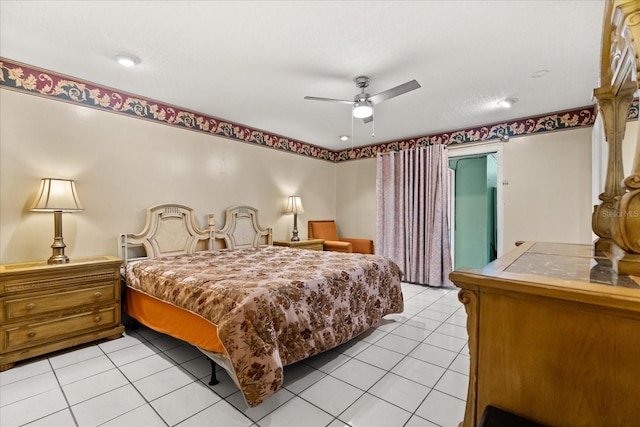 5324 Barefoot Path, Kissimmee, FL 34746 - bedroom with light tile patterned flooring and ceiling fan