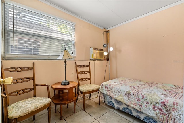 5324 Barefoot Path, Kissimmee, FL 34746 - bedroom featuring ornamental molding, light tile patterned flooring, and a wall unit AC