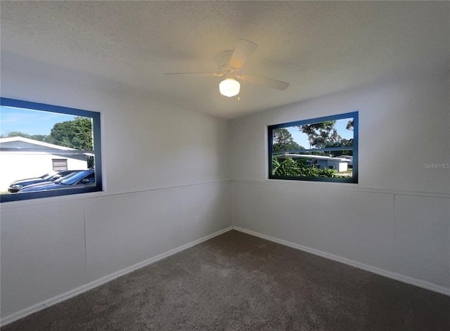 2575 King Ave, Auburndale, FL 33823 - carpeted spare room featuring healthy amount of natural light, ceiling fan, and a textured ceiling