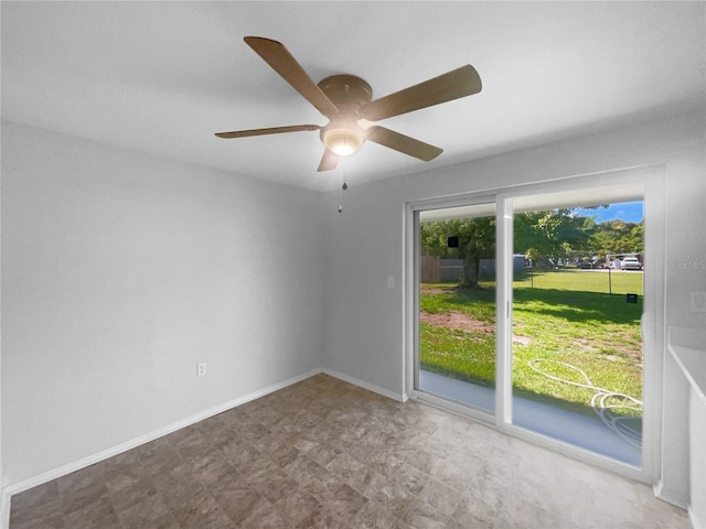 2575 King Ave, Auburndale, FL 33823 - empty room featuring ceiling fan and baseboards