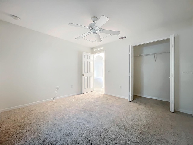 2353 Kingscrest Cir, Apopka, FL 32712 - unfurnished bedroom featuring carpet, a closet, and a ceiling fan
