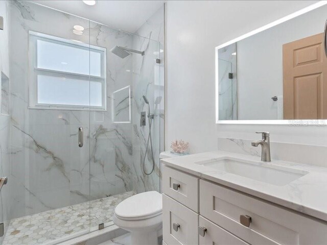 961 SW 98th Ave, Pembroke Pines, FL 33025 - full bathroom with vanity and a marble finish shower