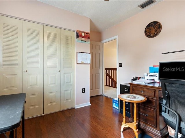 961 SW 98th Ave, Pembroke Pines, FL 33025 - home office featuring dark wood finished floors and vaulted ceiling