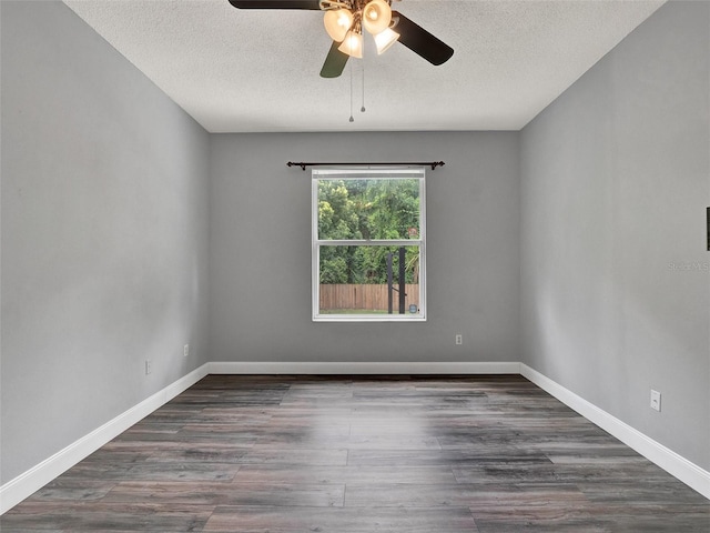 1712 Riveredge Rd, Oviedo, FL 32766 - empty room featuring a ceiling fan, a textured ceiling, and wood finished floors