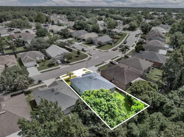 1712 Riveredge Rd, Oviedo, FL 32766 - aerial perspective of suburban area featuring property parcel outlined