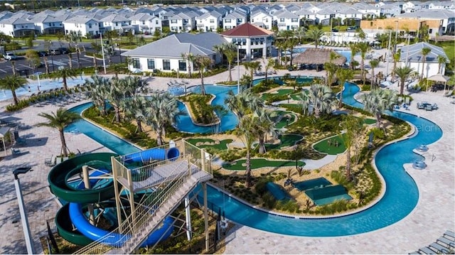 3193 Pequod Pl, Kissimmee, FL 34746 - aerial view of residential area featuring a pool area