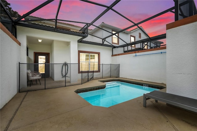 3193 Pequod Pl, Kissimmee, FL 34746 - pool at dusk featuring an outdoor pool