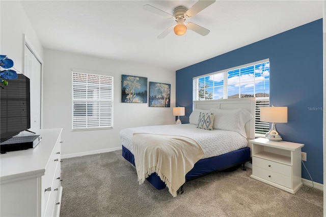 3193 Pequod Pl, Kissimmee, FL 34746 - carpeted bedroom with baseboards and a ceiling fan