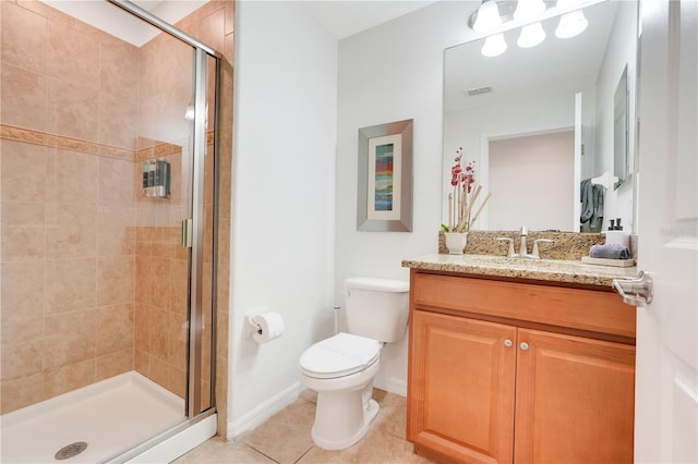 3193 Pequod Pl, Kissimmee, FL 34746 - full bathroom with vanity, a stall shower, and tile patterned flooring