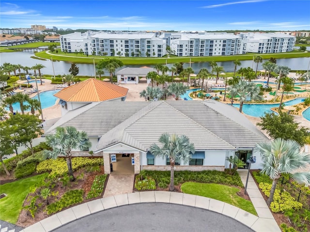 3193 Pequod Pl, Kissimmee, FL 34746 - drone / aerial view of a pool area and a large body of water