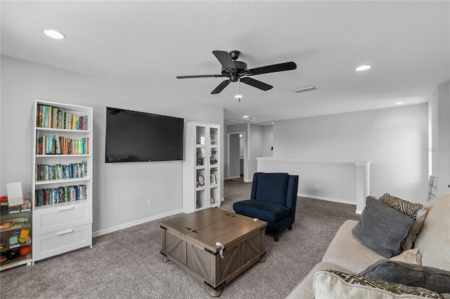 944 Benjamin Trl, Davenport, FL 33837 - living area with carpet floors, recessed lighting, and ceiling fan
