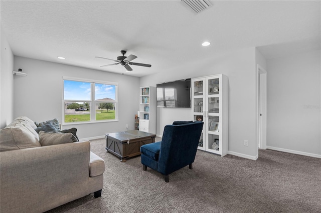 944 Benjamin Trl, Davenport, FL 33837 - living room with a ceiling fan, carpet flooring, and recessed lighting